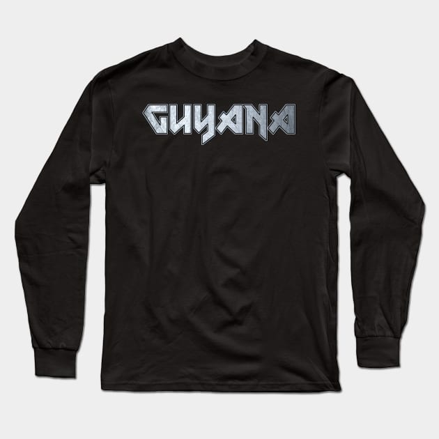 Heavy metal Guyana Long Sleeve T-Shirt by KubikoBakhar